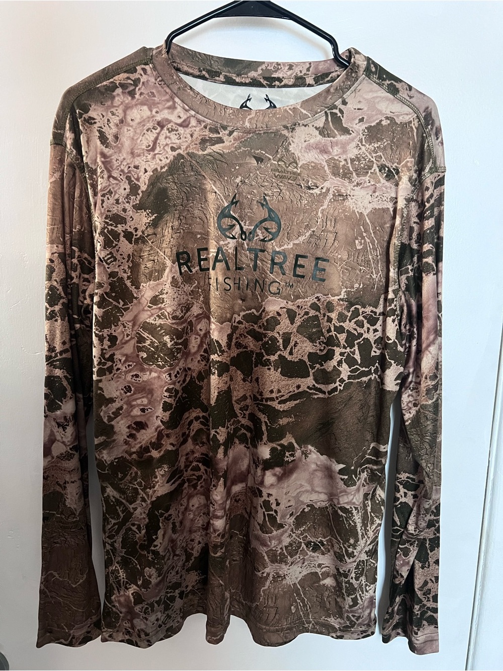Men's Long-Sleeve Camo Performance Fishing Shirt Realtree Medium